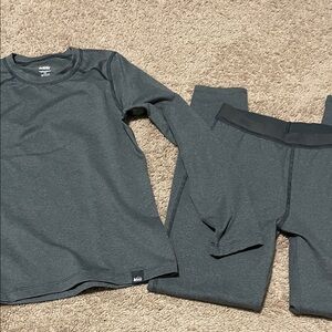 REI Charcoal Long Sleeve and Leggings Set